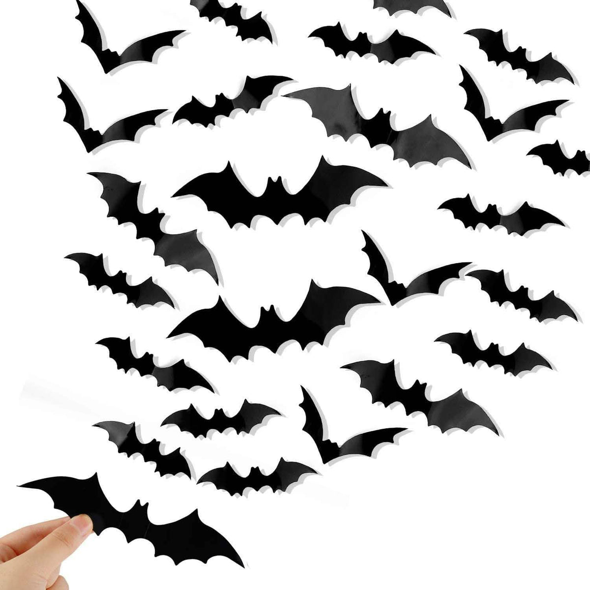 3D Bat Halloween Decoration Stickers – 120 Pieces