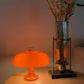 Minimalist Orange Mushroom Lamp – Vintage Ambient Glow Bedside Lighting