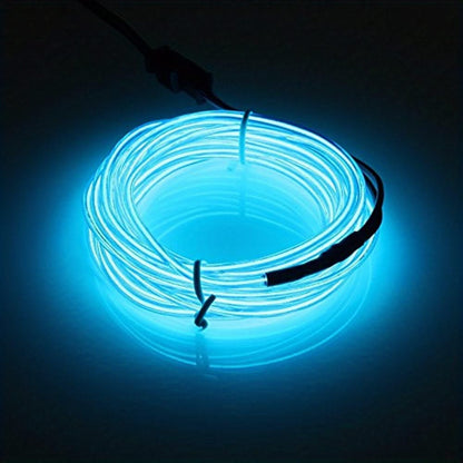 Vibrant 5m Neon Rope Lights – DIY EL Wire for Party & Holiday Decor