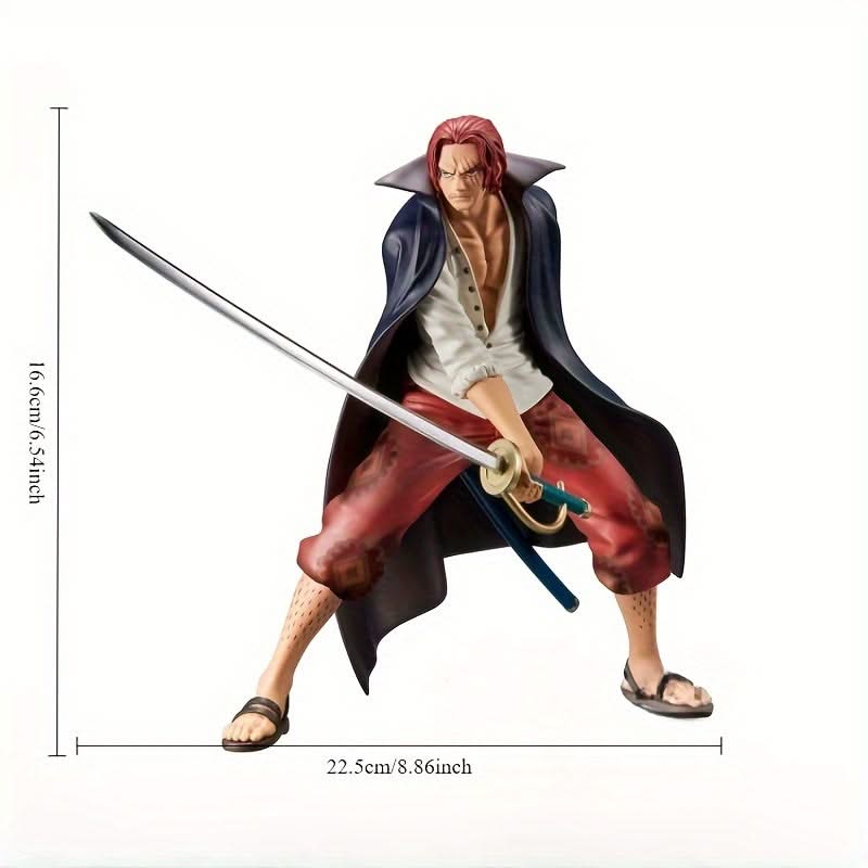 Bandai One Piece Shanks Red-Haired Anime Figure - PVC Desk Decor Gift