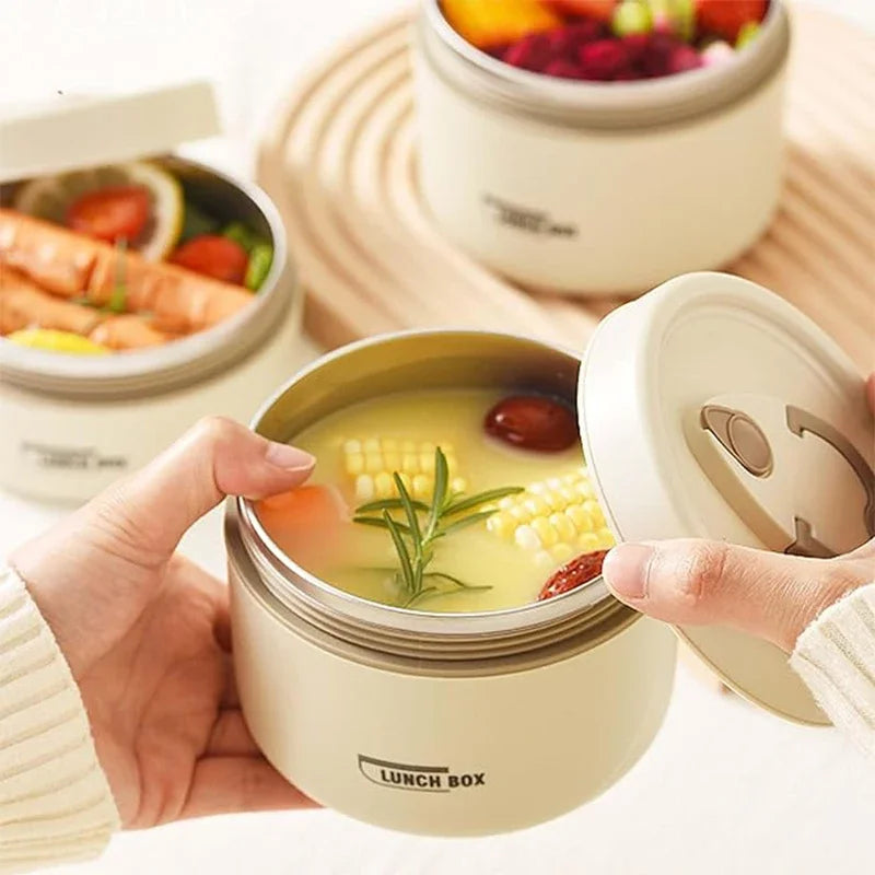 3-Tier Thermal Food Container Set – 304 Stainless Steel Vacuum Stackable Bento Box with Lunch Bag - Product Photo 2