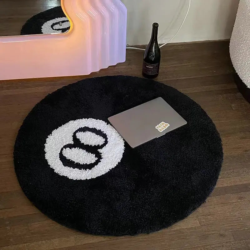 LAKEA Halloween Magic 8 Ball Tufted Area Rug – Soft Anti-Slip Round Horror Decor Carpet for Bedroom & Living Room - Product Photo 4