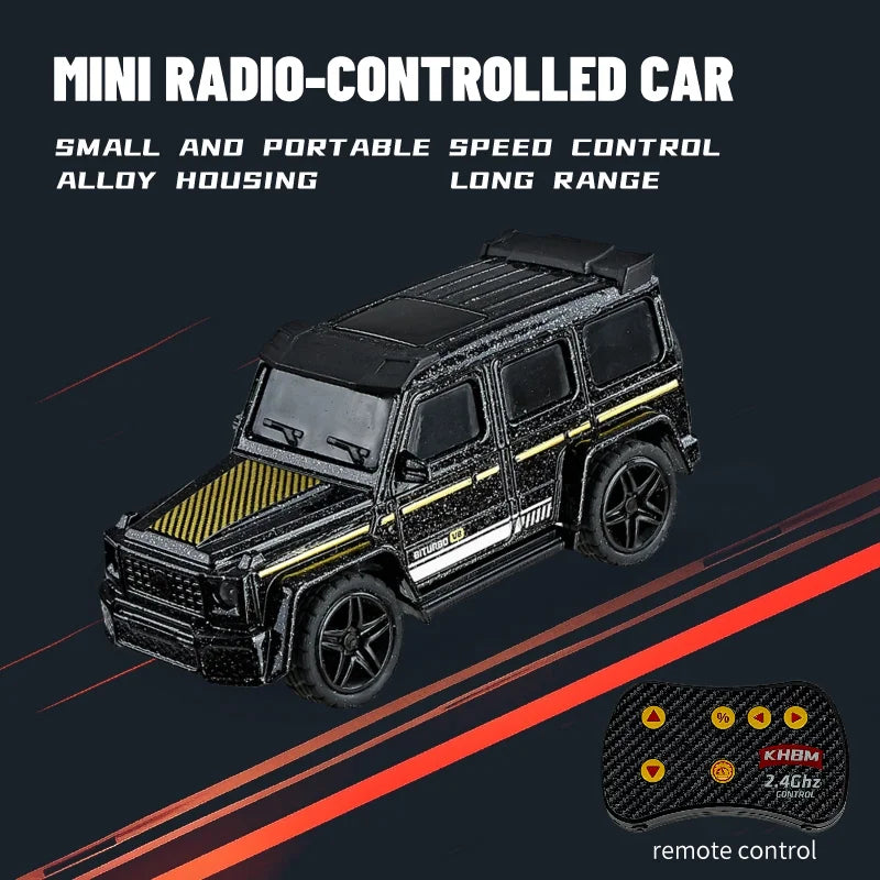 1/64 Mini Alloy Remote Control Car JZ06 – Portable Pocket RC Vehicle with 60-Min Work Time, 3.7V Battery & CE Certification - HB002A