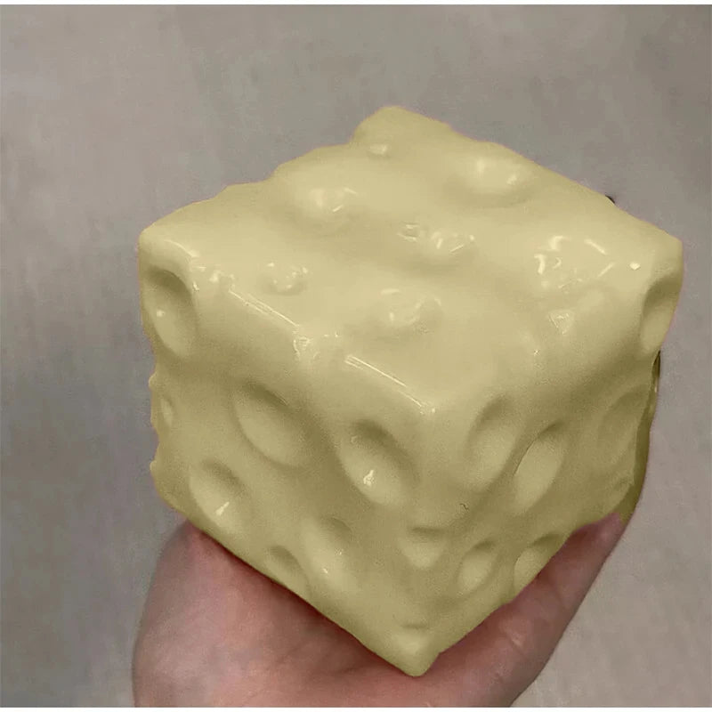 Extra Large Giant Cheese Squeeze Toy – Slow Rebound Shapeable Fidget Toy for Office Desk Decor & Adult Stress Relief - Product Photo 4