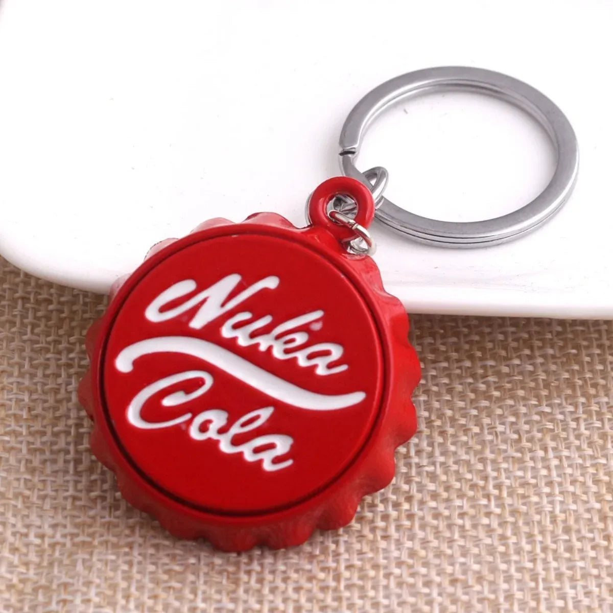 Novelty Cola Bottle Cap Keychain & Bottle Opener – Heavy-Duty Metal Keyring for Men, Women & Car Keys - Product Photo 3