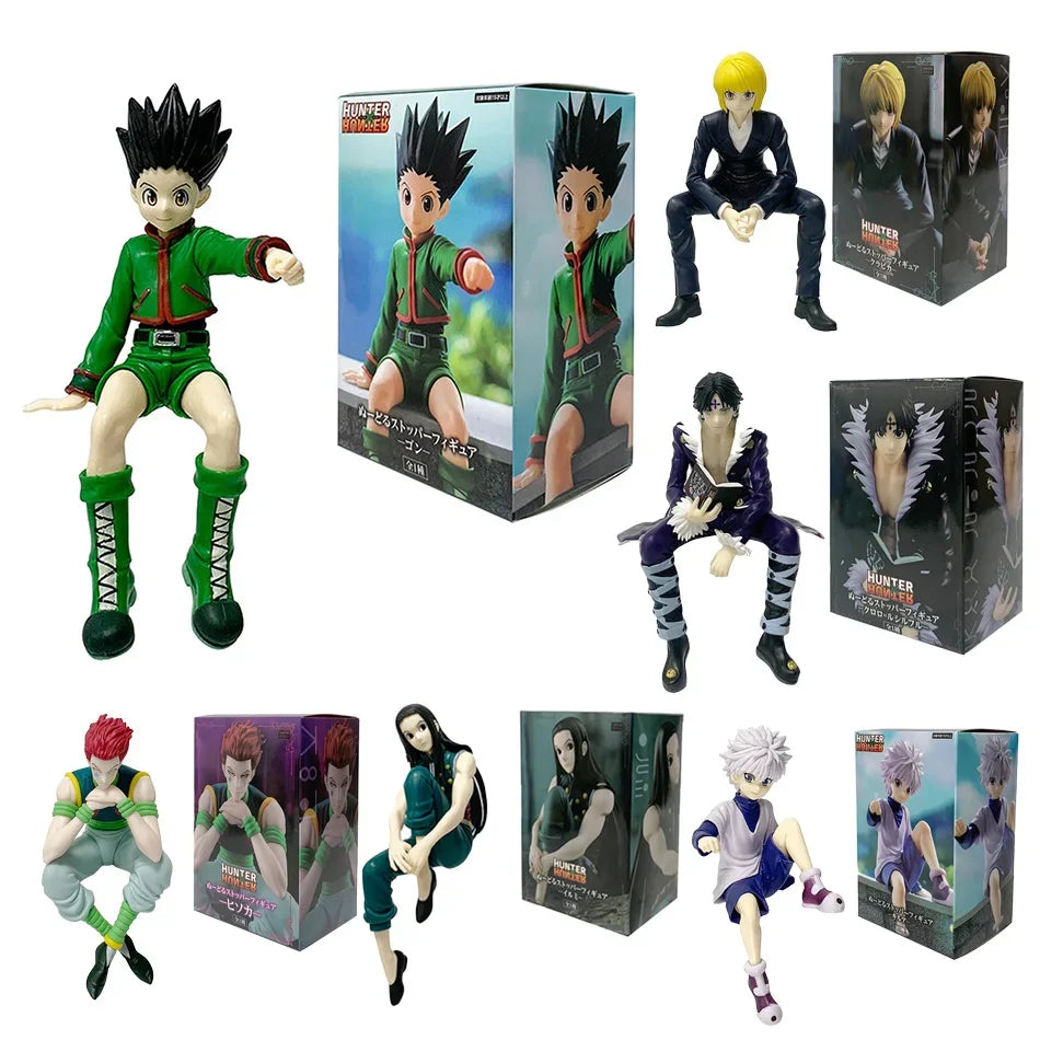 Takara Tomy 14cm Hunter × Hunter Hisoka Morow Noodle Stopper Anime Figure – Phantom Troupe Sitting PVC Model Statue for Noodle Lids & Desk Decor - Product Photo 1