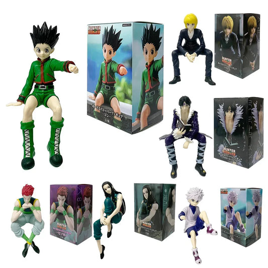 Takara Tomy 14cm Hunter × Hunter Hisoka Morow Noodle Stopper Anime Figure – Phantom Troupe Sitting PVC Model Statue for Noodle Lids & Desk Decor - Product Photo 1