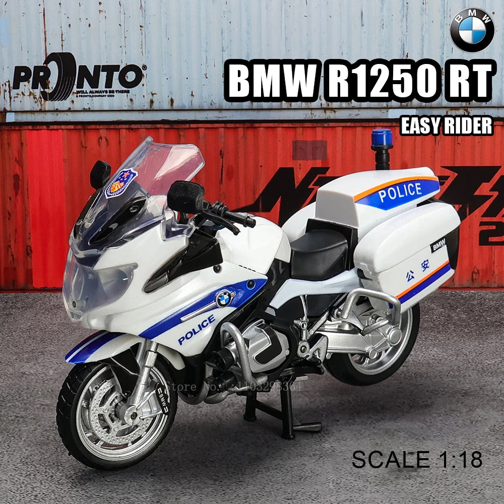 MSZ 1:18 Scale Diecast Alloy Motorcycle Model – Replica Suzuki GSX-R1000 & Yamaha YZF-R1 Static Display Superbike - 1-18 BMW R1250 RT 3