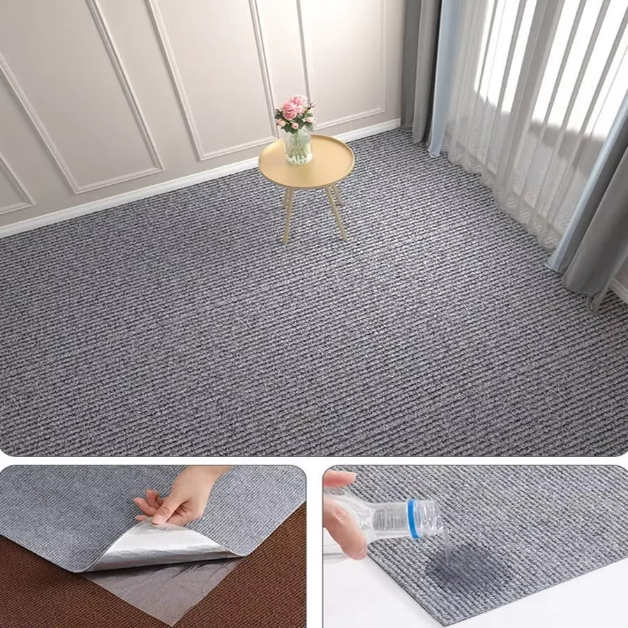 Self-Adhesive Felt Cat Scratching Carpet Roll (40cmx3m) – DIY Water Absorbent Furniture Guard & Doorway Mat - Light gray - 40cmX300cm - China Mainland