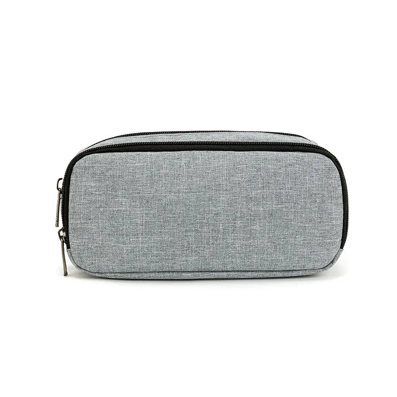 Double-Sided Large Capacity Pen Pouch - Light Grey