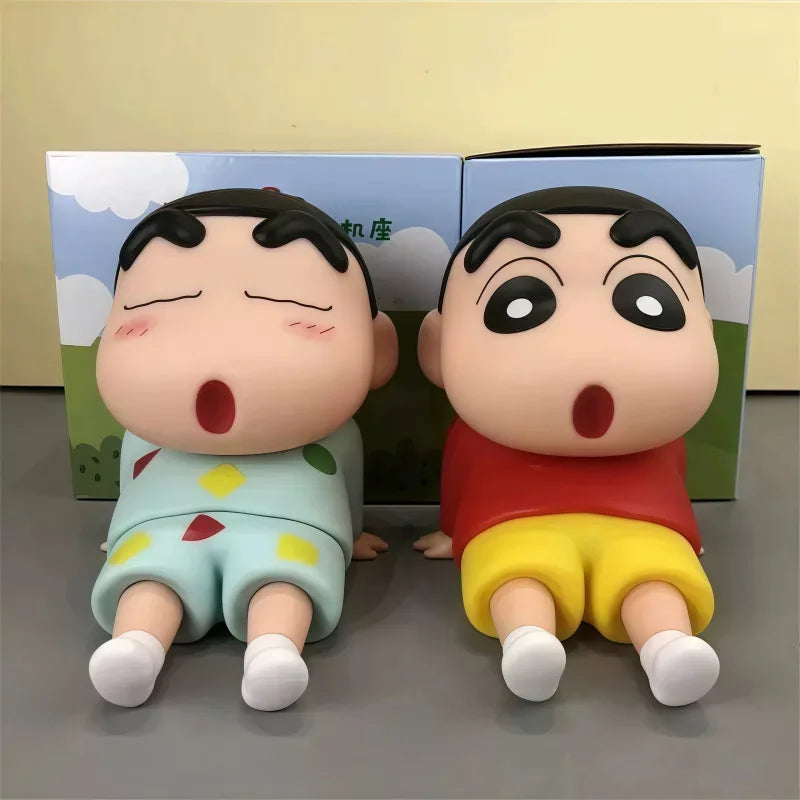 Crayon Shin-chan Anime Mobile Phone Stand – Bandai Desktop Figure Ornament - 2pcs