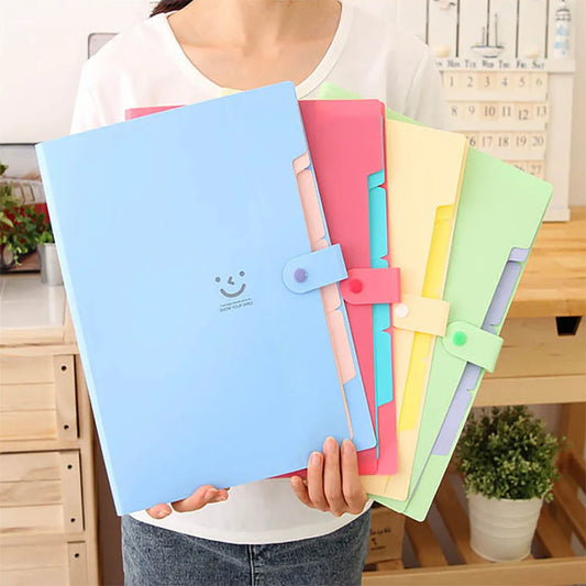 Portable A4 Accordion Document Folder – 5-Pocket Expanding Storage Bag for School & Office - Product Photo 1