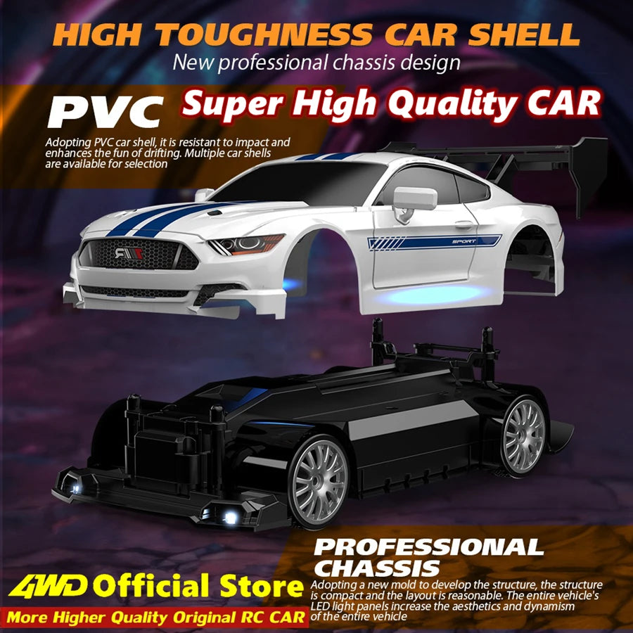 1:24 Scale 4WD RC Drift Car GTRPRO / AE86PRO Model – 2.4G High-Speed Remote Control 4x4 Drift Racing Vehicle Toy with Rechargeable Lithium Battery - Product Photo 5