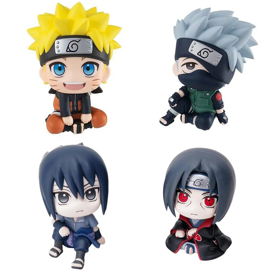 Bandai 9cm Naruto Shippuden Q-Version Chibi Anime Figure – Uzumaki Naruto, Kakashi, Sasuke & Itachi Mini PVC Model Toy for Desk Decor - Product Photo 1