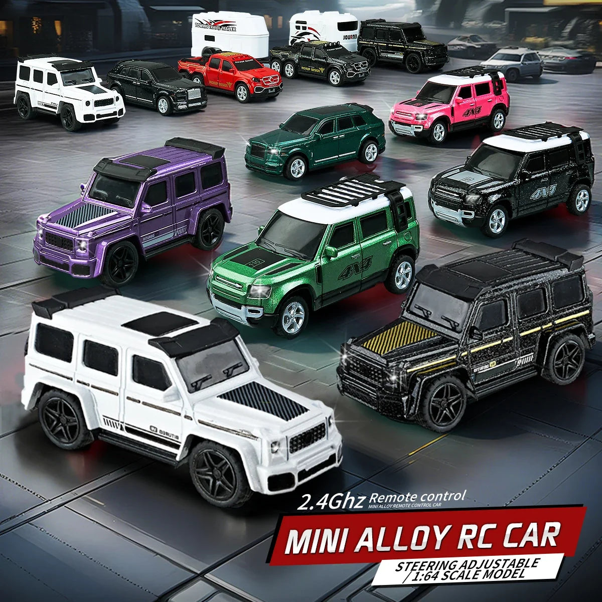 1/64 Mini Alloy Remote Control Car JZ06 – Portable Pocket RC Vehicle with 60-Min Work Time, 3.7V Battery & CE Certification - Product Photo 3