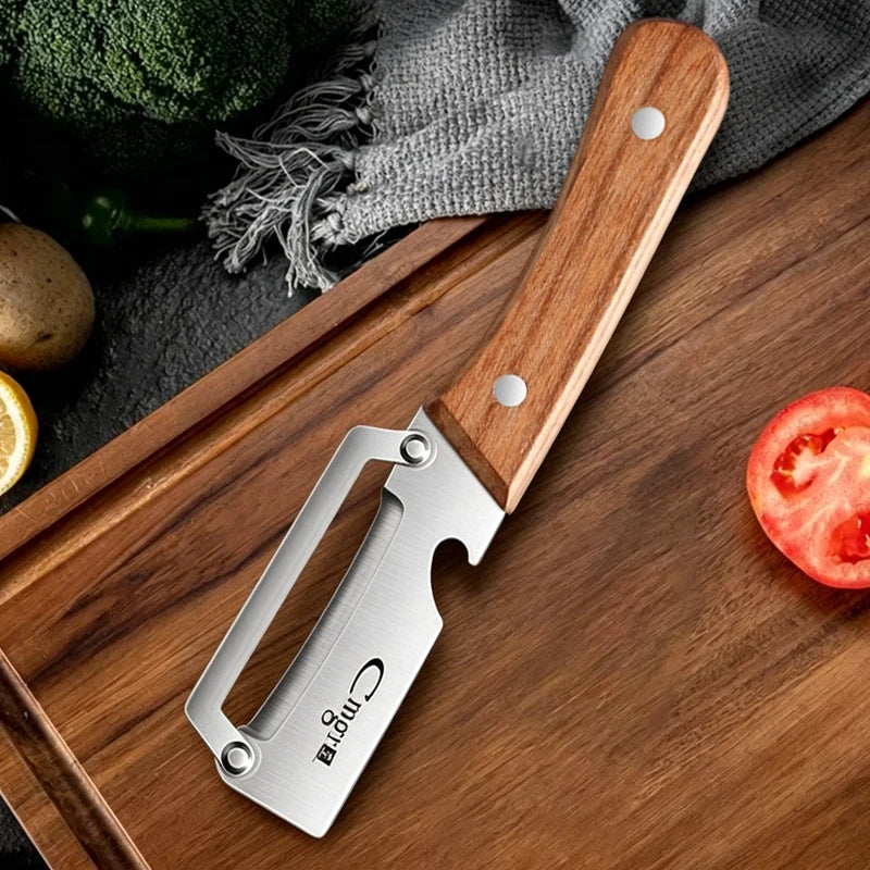 Stainless Steel Fruit & Vegetable Peeler – Ultra-Sharp Kitchen Scraping & Slicing Tool with Ergonomic Handle - 1pc-B