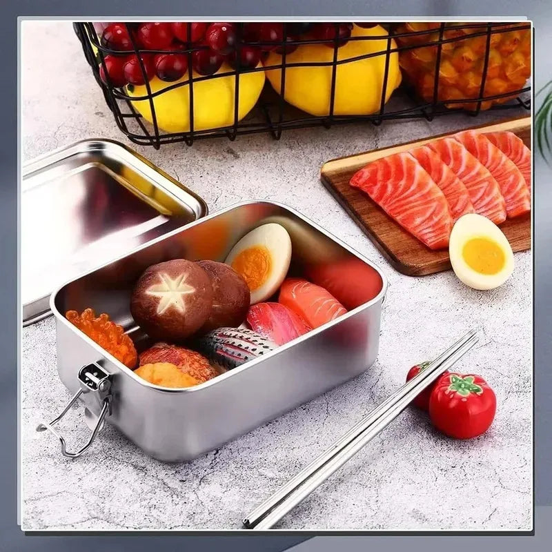 Eco-Friendly Stainless Steel Lunch Box – Leakproof Metal Bento Box for School & Work - Product Photo 3