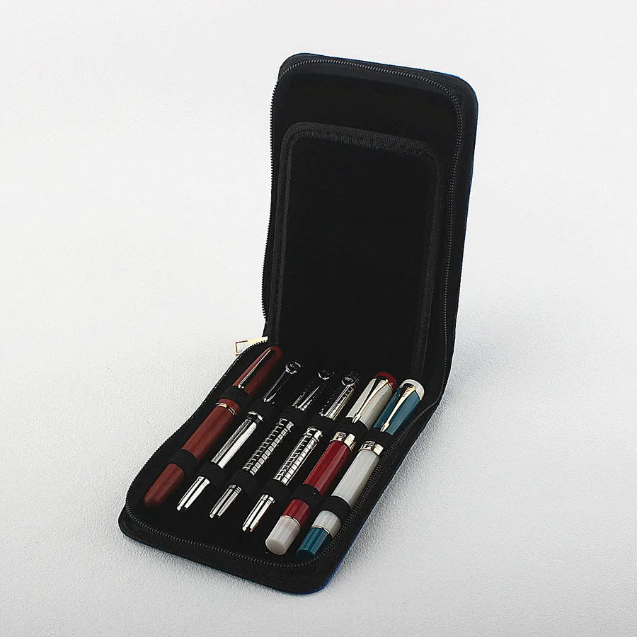 12-Slot Leather Fountain Pen Protective Case - Product Photo 2