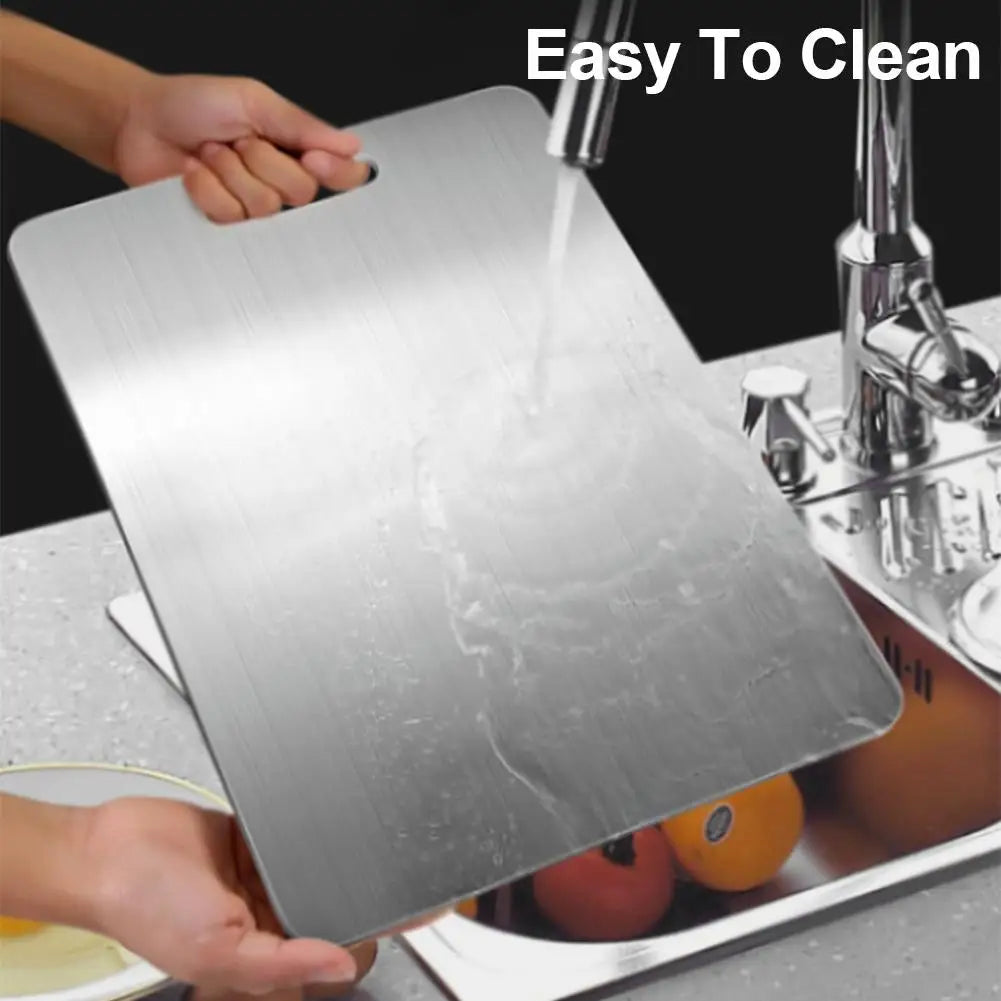 Heavy-Duty Stainless Steel Chopping Board – Antibacterial Heat-Resistant Prep Board for Meat & Fruits - Product Photo 1