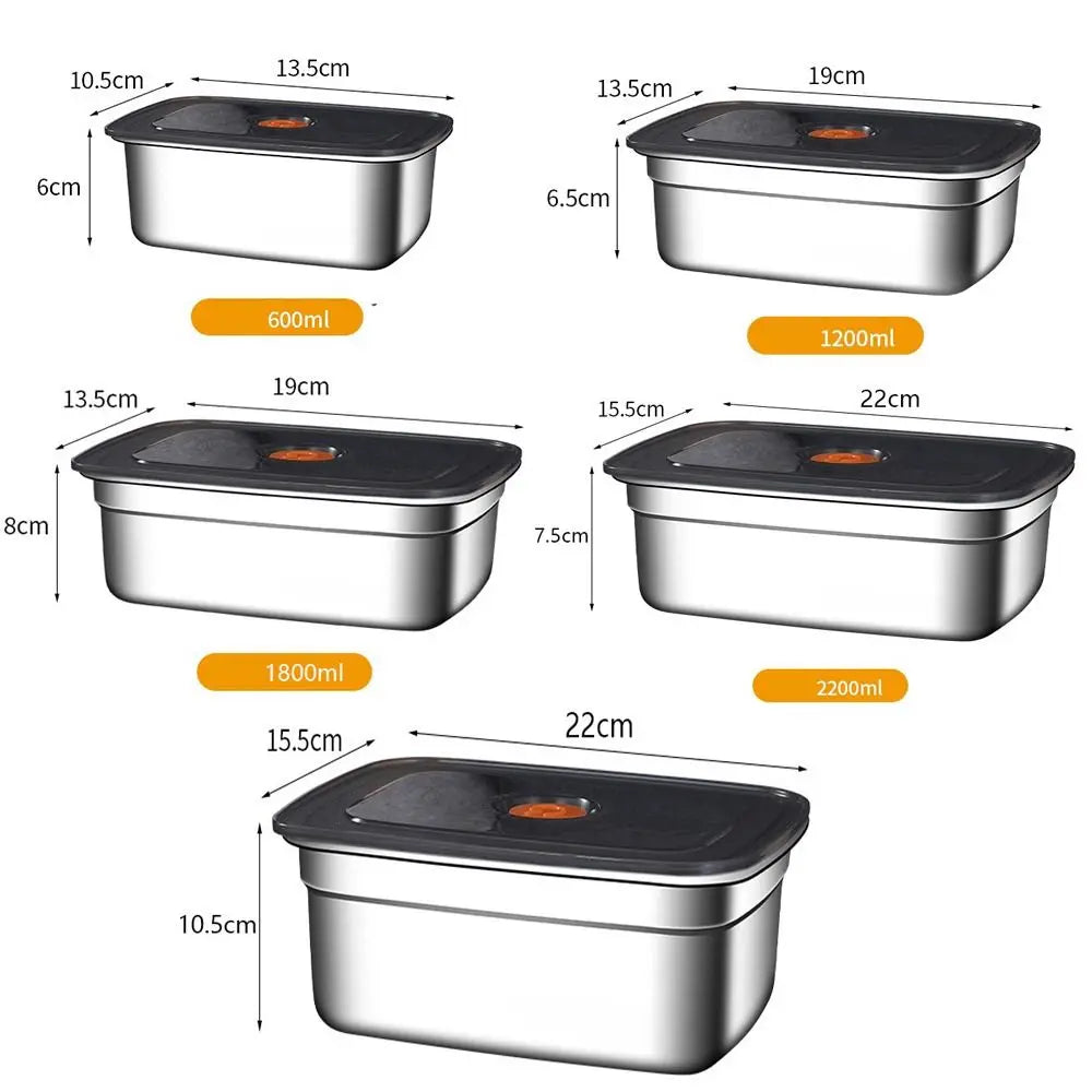 Heavy-Duty Stainless Steel Lunch Box – Large Capacity Refrigerator Storage Box (600ml–3200ml) - Product Photo 6