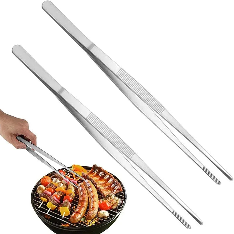 Multifunction Stainless Steel Grill Tongs – Precision Churrasco Tweezers Clip for BBQ, Buffet & Kitchen - Product Photo 1