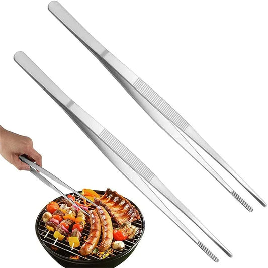 Multifunction Stainless Steel Grill Tongs – Precision Churrasco Tweezers Clip for BBQ, Buffet & Kitchen - Product Photo 1