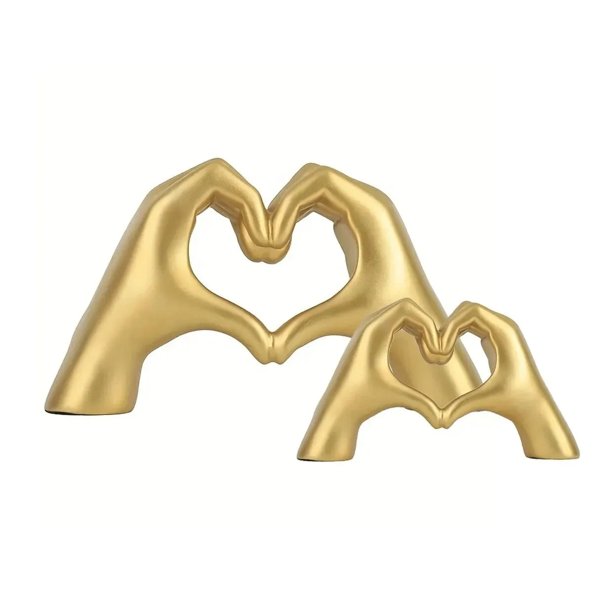 10cm Modern Abstract Heart Hand Gesture Statue – Personalized Resin Finger Love Sculpture for Desktop & Living Room Decor - Product Photo 6