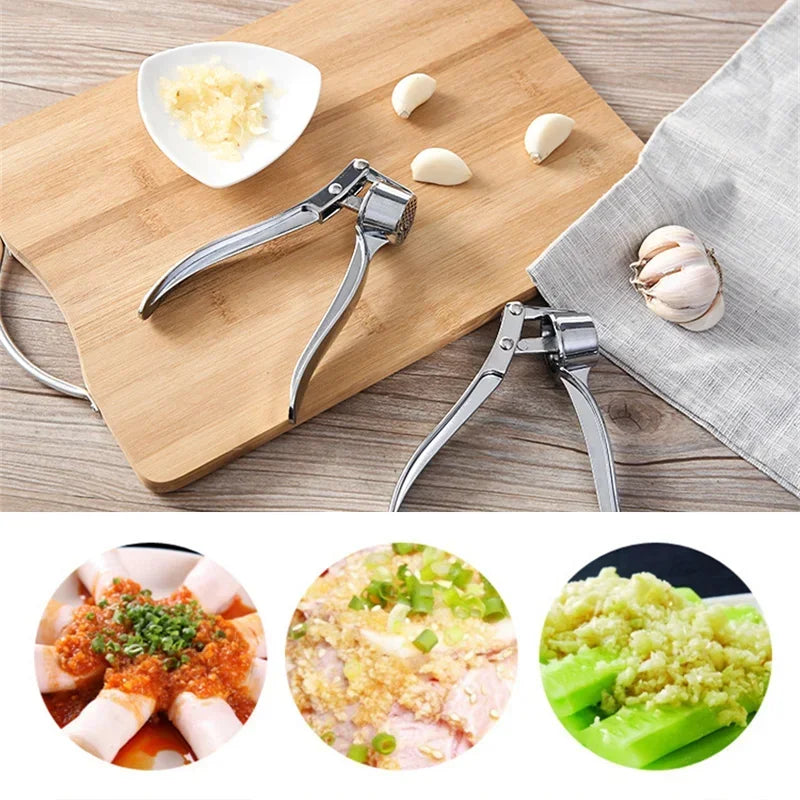 High Quality Stainless Steel Garlic Press & Mincer – Easy-Clean Ergonomic Fruit & Vegetable Crusher - Product Photo 3