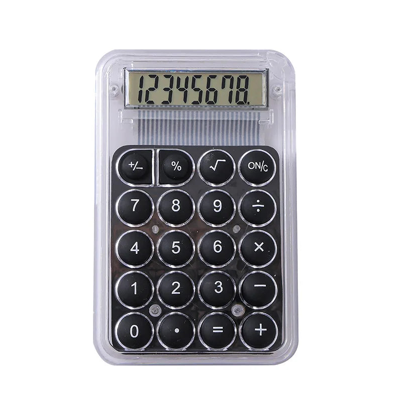 Cute Portable Palm-Sized Mini Calculator - black