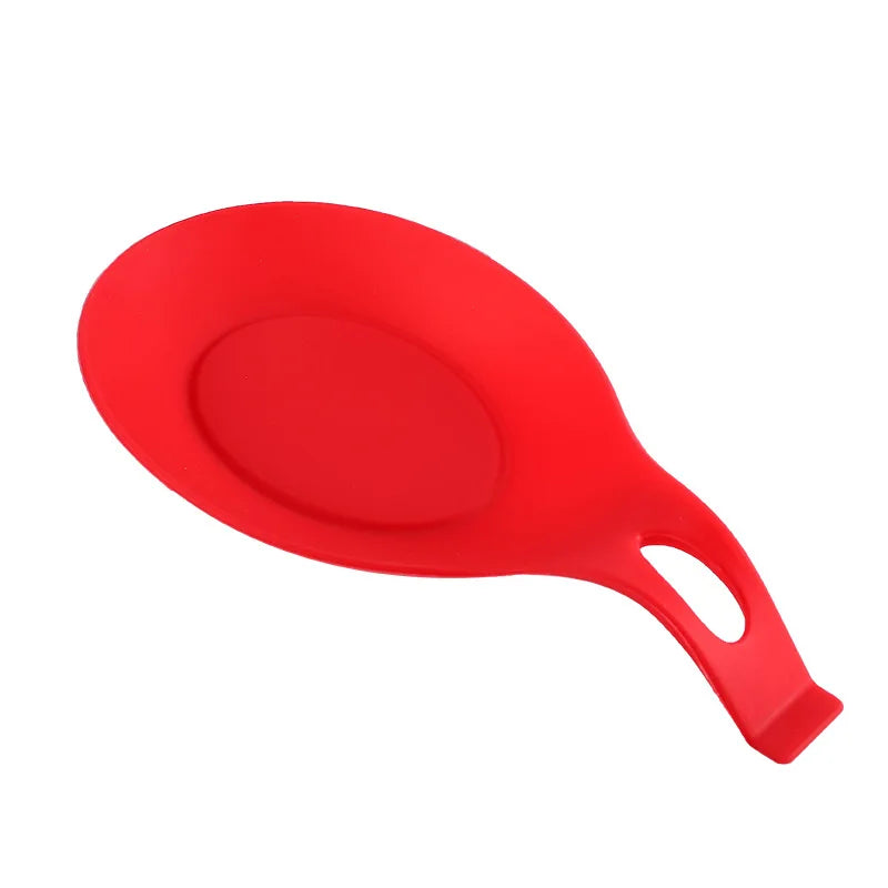 Stain-Proof Silicone Stovetop Spoon Holder – Heat Resistant Kitchen Utensil Placemat Tray with Hanging Hole - Product Photo 5