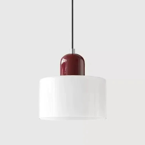 Vintage Stained Glass Chandelier Light Fixture – Modern Retro E27 Pendant Lamp in Pink, Orange, Green & White - Warm White - White1