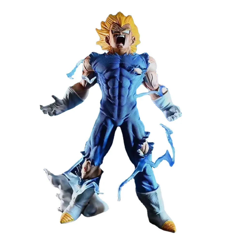 Bandai 27cm Dragon Ball Z Majin Vegeta Action Figure – Super Saiyan Self-Destruct Moment 1/12 Scale PVC Collectible Model Statue - Product Photo 5