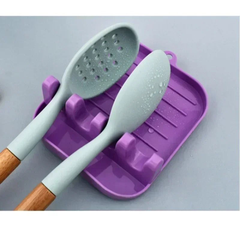 Eco-Friendly PP Pot Lid & Spatula Storage Rack – Kitchen Countertop Draining Organizer for Utensils - Product Photo 5