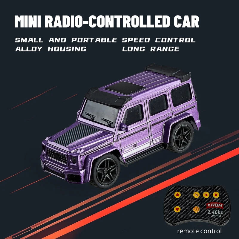 1/64 Mini Alloy Remote Control Car JZ06 – Portable Pocket RC Vehicle with 60-Min Work Time, 3.7V Battery & CE Certification - HB002C