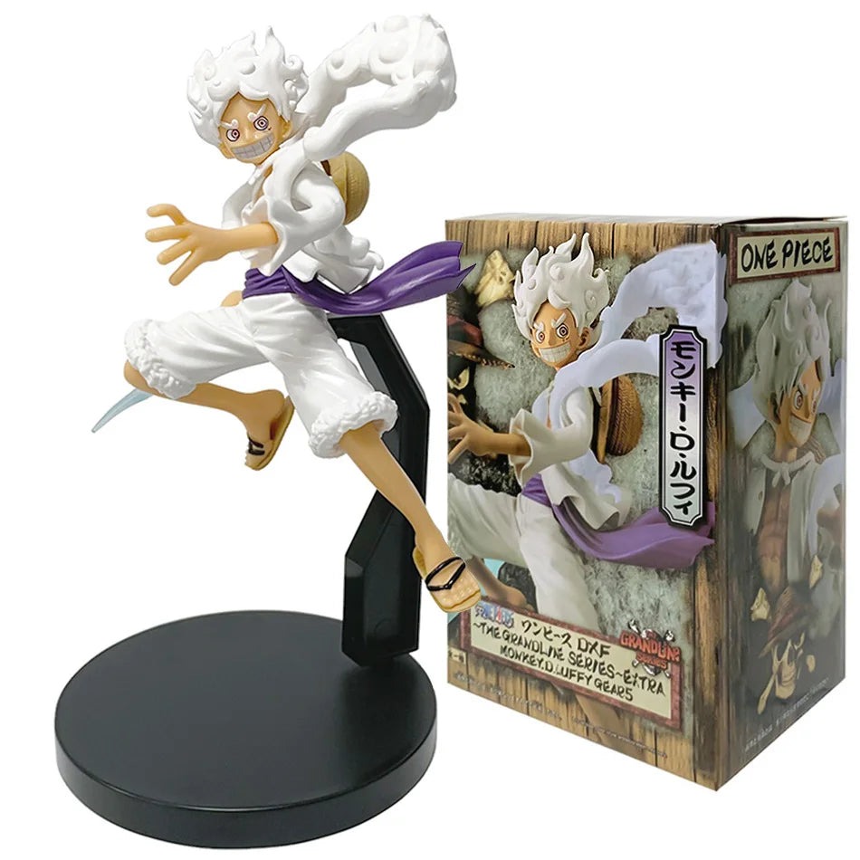 Bandai 18cm One Piece Gear 5 Sun God Nika Luffy Anime Figure – Remastered PVC Action Statue Model Toy for Collectors & Desk Display - with Box