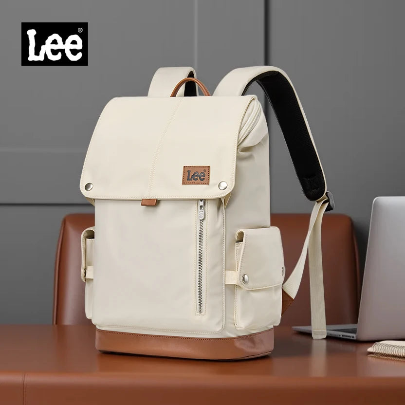 LEE Korean Style Flip Leather Backpack | 16 Inch Laptop Bag - Product Photo 2