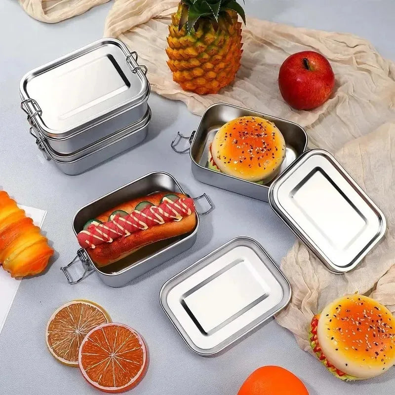 Eco-Friendly Stainless Steel Lunch Box – Leakproof Metal Bento Box for School & Work - Product Photo 2