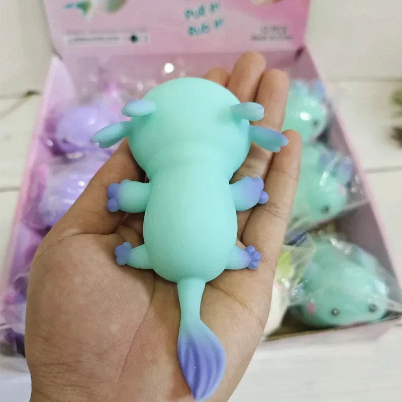 Axolotl Squeeze Ball Antistress Squishy Set – Cute Fish Slow Rising Stress Relief & Stretch Fidget Toy for Kids & Adults (1-4 Pcs) - Product Photo 2