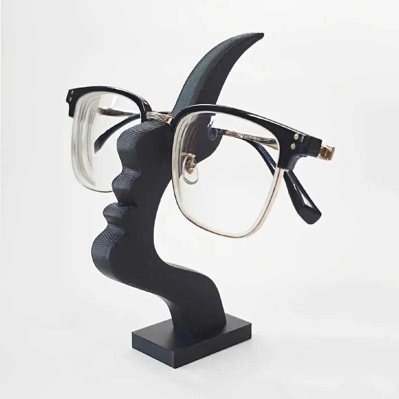 Unique Curved Eyeglass Holder Stand – Minimalist Glasses Display & Secure Storage Organizer for Desk & Nightstand - Product Photo 1