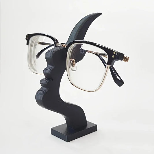 Unique Curved Eyeglass Holder Stand – Minimalist Glasses Display & Secure Storage Organizer for Desk & Nightstand - Product Photo 1