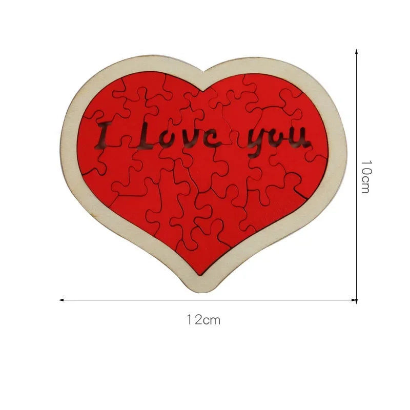 20 Reasons Why I Love You" Engraved Wooden Puzzle Set – Romantic Sentimental Gift for Valentine's Day, Mother's Day & Anniversaries - love-s