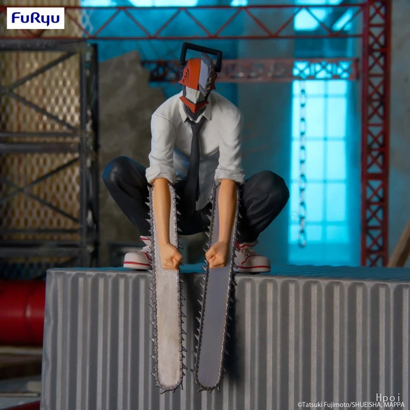 Bandai 14cm Chainsaw Man Noodle Stopper Anime Figure – Denji & Power Sitting PVC Collectible Model Statue for Noodle Lids & Desk Decor - Product Photo 4
