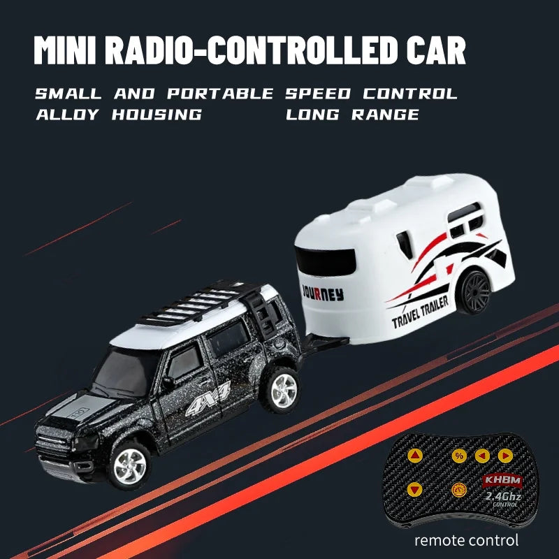 1/64 Mini Alloy Remote Control Car JZ06 – Portable Pocket RC Vehicle with 60-Min Work Time, 3.7V Battery & CE Certification - C-HB001A