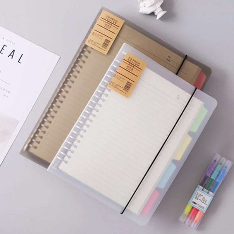 A4/B5/A5 Loose Leaf Refill Binder Notebook Blank/Line/Grid/Cornell Replacable Metal Ring Office&School Supplies Stationery - Product Photo 1