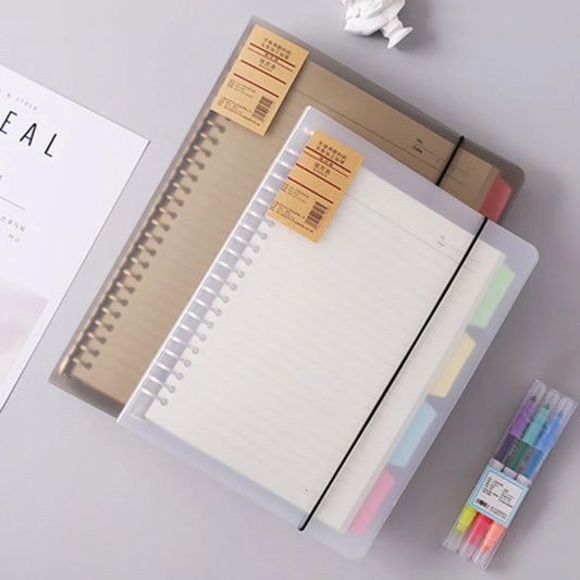 A4/B5/A5 Loose Leaf Refill Binder Notebook Blank/Line/Grid/Cornell Replacable Metal Ring Office&School Supplies Stationery - Product Photo 1