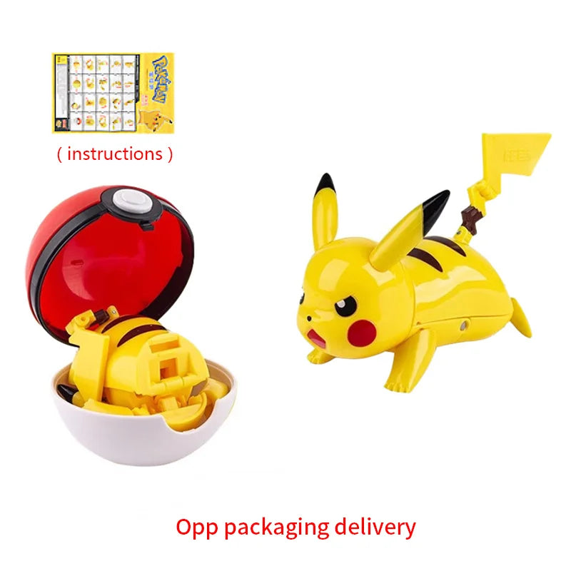 Takara Tomy Pokémon Action Figure & Pokeball Set – Pikachu, Charizard & Gyarados Statue - Pikachu B