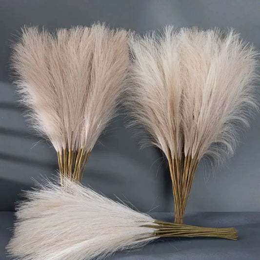 Tall Artificial Pampas Grass Stems – Realistic Fluffy Fake Pampas Branch for Floor Vases, Rustic Home & Wedding Decor - Product Photo 1