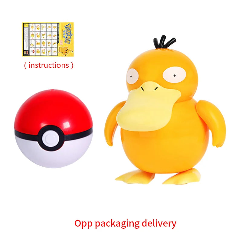 Takara Tomy Pokémon Action Figure & Pokeball Set – Pikachu, Charizard & Gyarados Statue - Psyduck