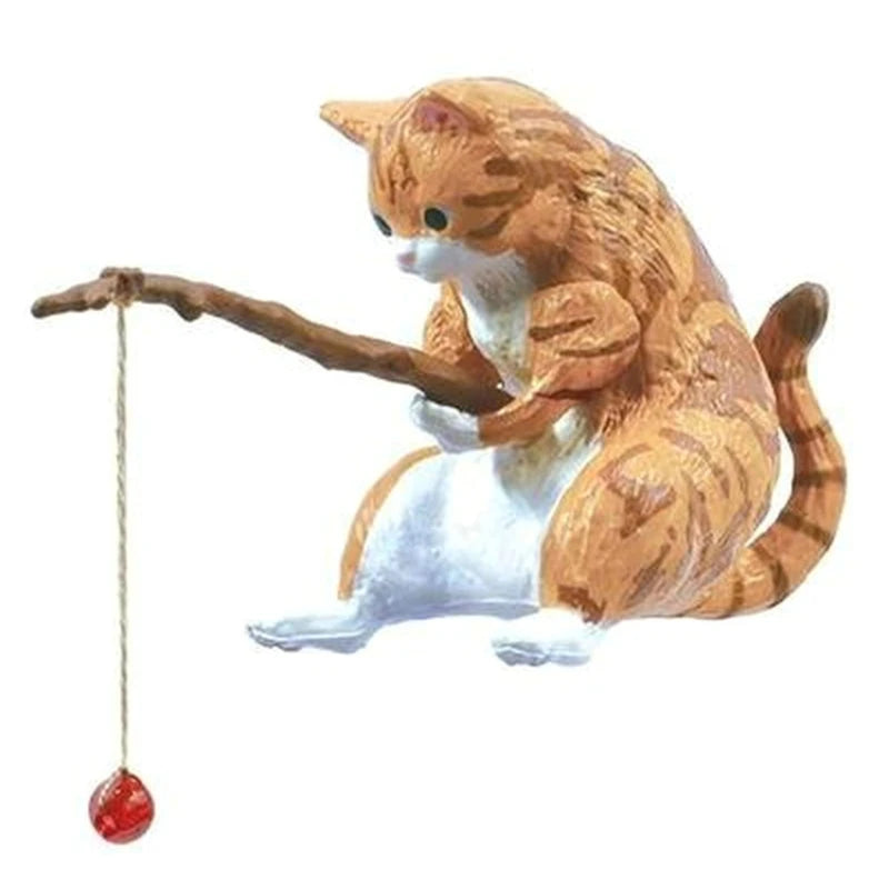 Mini Cartoon Fishing Figurine Aquarium Landscape Decor – Resin Hanging Fish Tank & Desktop Ornament - C
