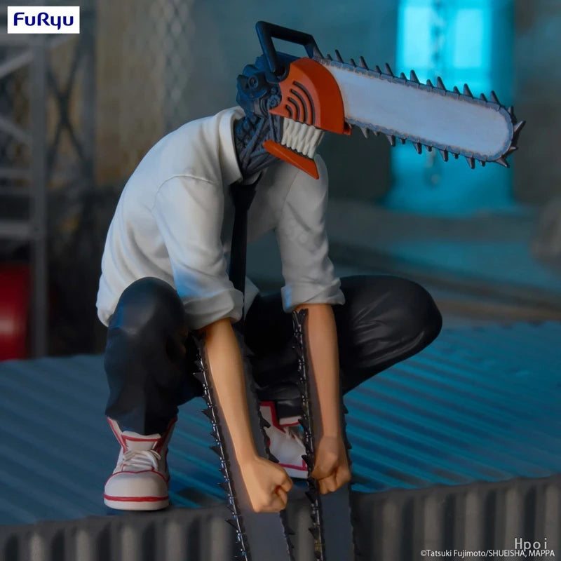 Bandai 14cm Chainsaw Man Noodle Stopper Anime Figure – Denji & Power Sitting PVC Collectible Model Statue for Noodle Lids & Desk Decor - Product Photo 3